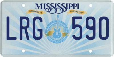 MS license plate LRG590