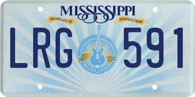 MS license plate LRG591