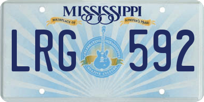MS license plate LRG592