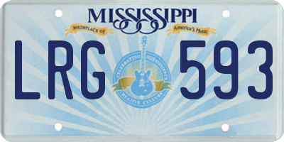 MS license plate LRG593