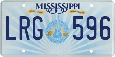 MS license plate LRG596