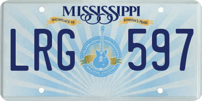 MS license plate LRG597