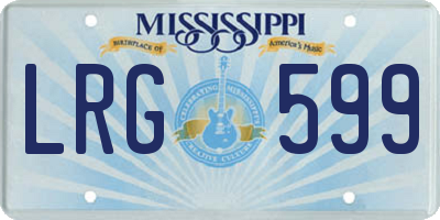 MS license plate LRG599