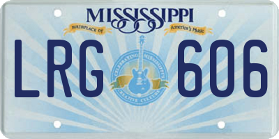 MS license plate LRG606