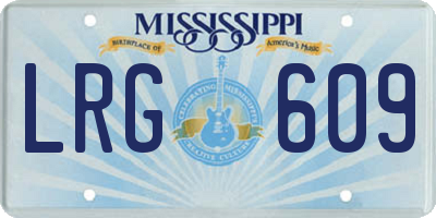 MS license plate LRG609