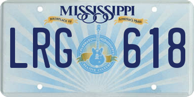 MS license plate LRG618