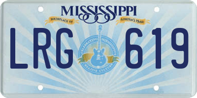 MS license plate LRG619