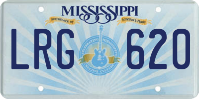 MS license plate LRG620
