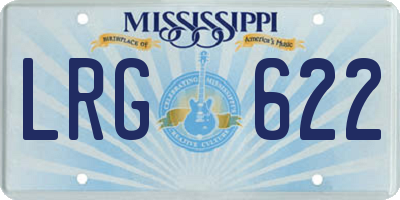 MS license plate LRG622