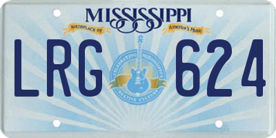 MS license plate LRG624