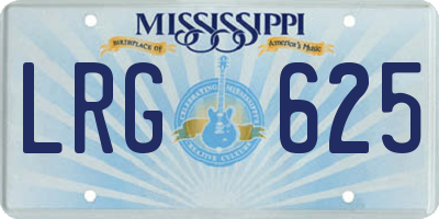 MS license plate LRG625