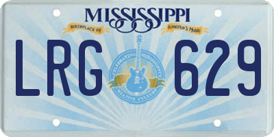 MS license plate LRG629