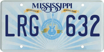 MS license plate LRG632