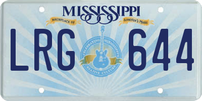 MS license plate LRG644