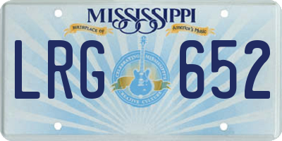 MS license plate LRG652