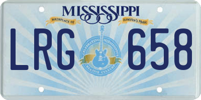 MS license plate LRG658