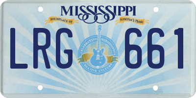 MS license plate LRG661