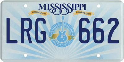 MS license plate LRG662