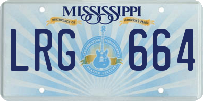 MS license plate LRG664