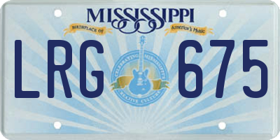 MS license plate LRG675