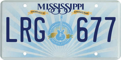 MS license plate LRG677