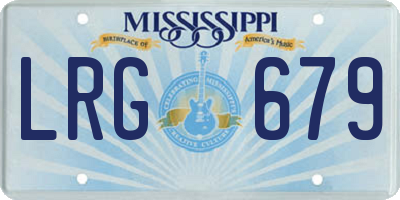 MS license plate LRG679