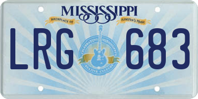 MS license plate LRG683