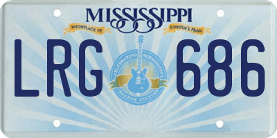 MS license plate LRG686
