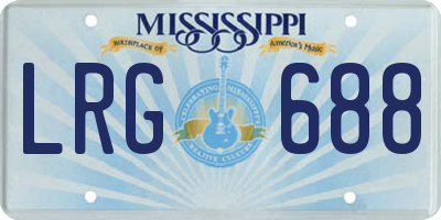 MS license plate LRG688