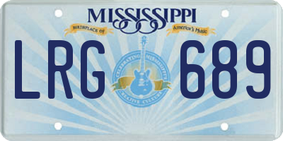 MS license plate LRG689