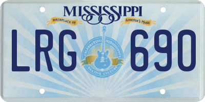 MS license plate LRG690