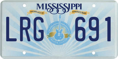 MS license plate LRG691
