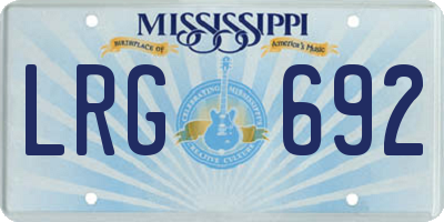 MS license plate LRG692