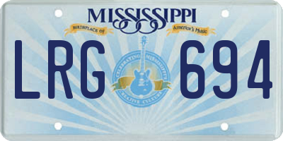 MS license plate LRG694