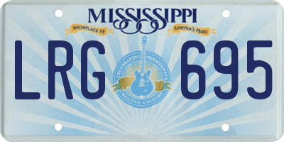 MS license plate LRG695