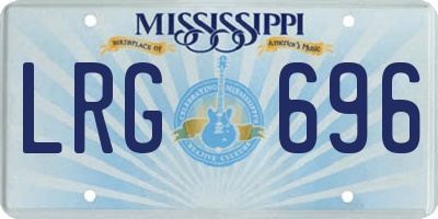 MS license plate LRG696