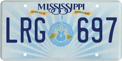 MS license plate LRG697