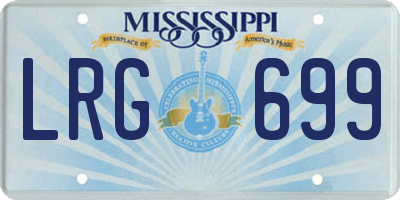 MS license plate LRG699