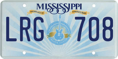 MS license plate LRG708