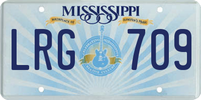MS license plate LRG709