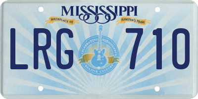 MS license plate LRG710