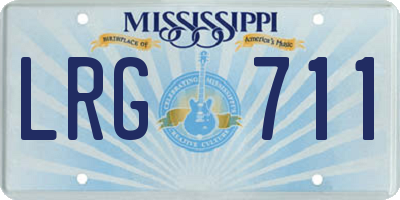 MS license plate LRG711