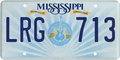 MS license plate LRG713