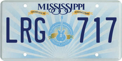 MS license plate LRG717