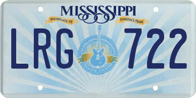 MS license plate LRG722