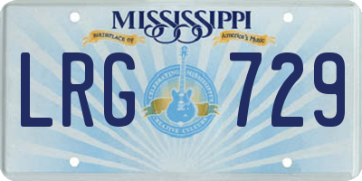 MS license plate LRG729
