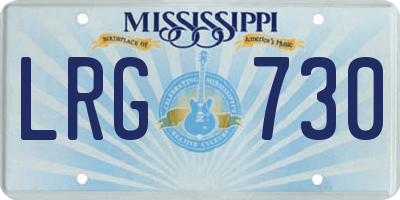 MS license plate LRG730