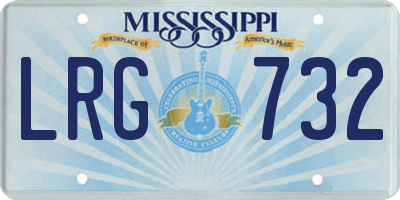 MS license plate LRG732