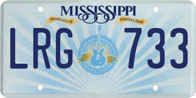 MS license plate LRG733