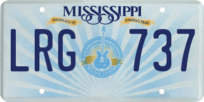 MS license plate LRG737